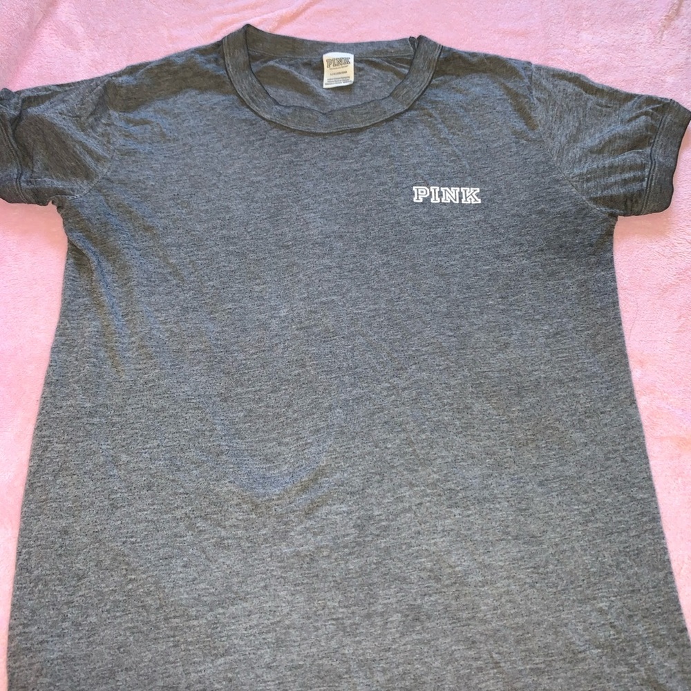 Pink grey tee shirt